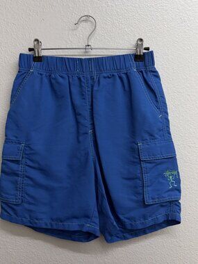 Stussy cargo shorts blue S embroidered logo water shorts